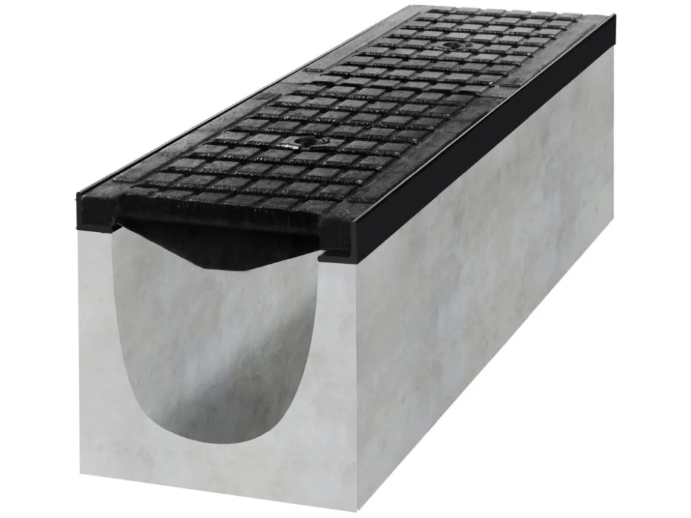Objednat Nyní Odvodňovací betonový žlab BIELBET E600 s litinovou mříží 1000 x 250 x 300 mm