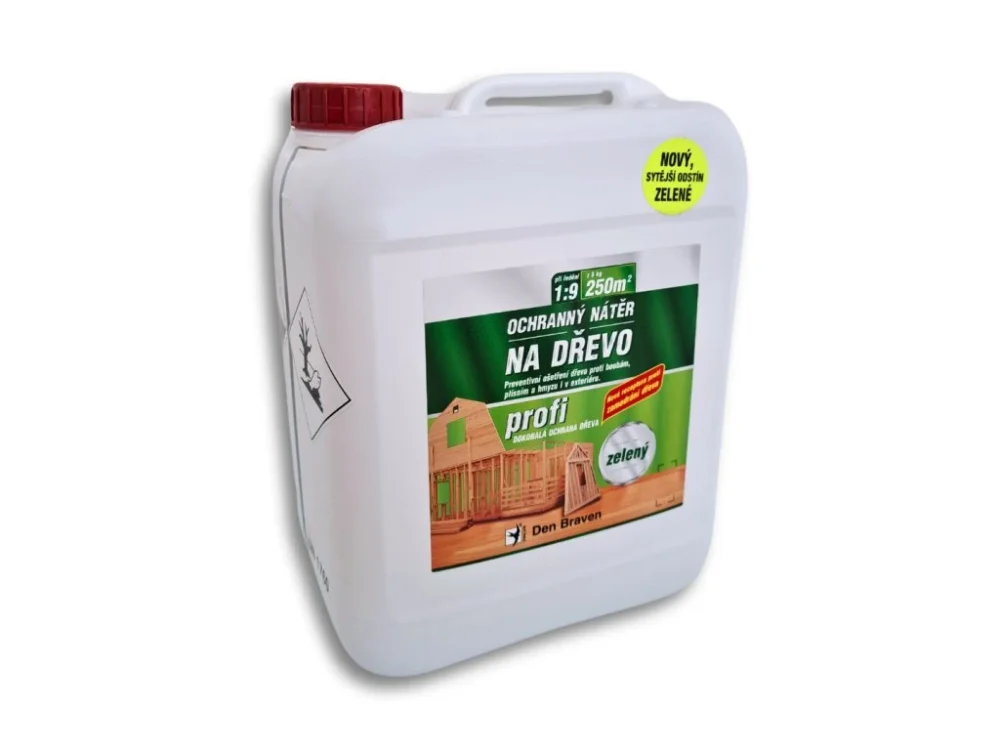 Ochranný nátěr na dřevo PROFI 5 kg DEN BRAVEN zelený Pouze Dnes