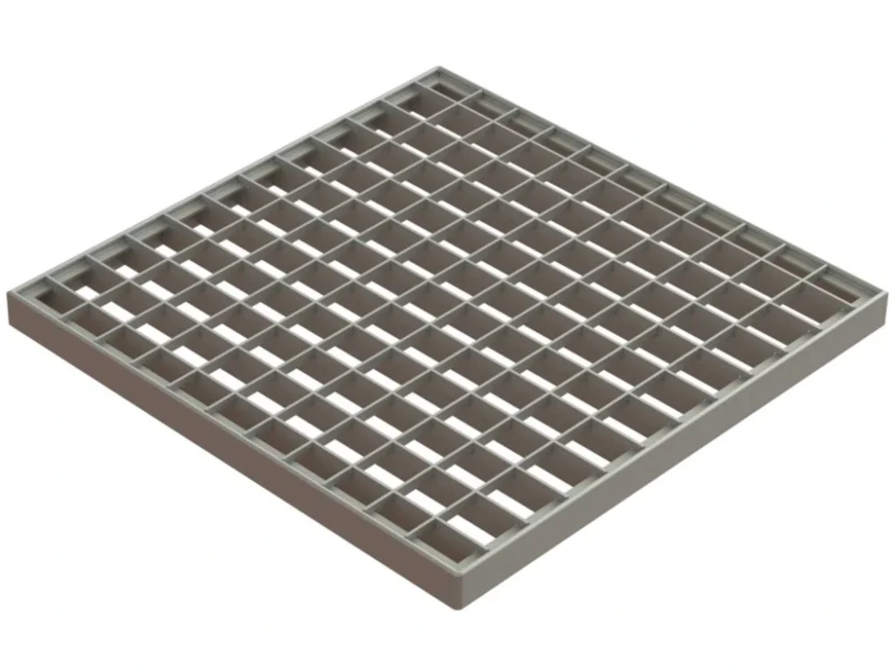 Cenový Hit Rošt pochozí A15 pro revizní šachtu VODALAND BASE pozinkovaný 400 x 400 mm šedý