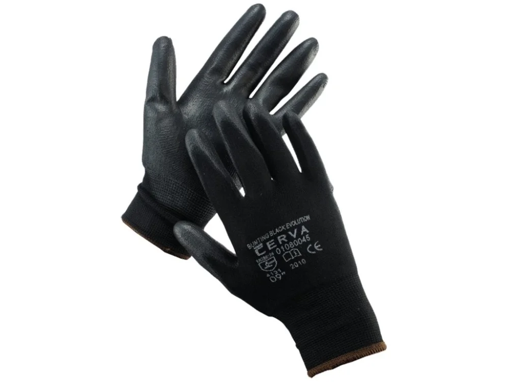 Rukavice nylonové černé Bunting vel. 10" Super Cena