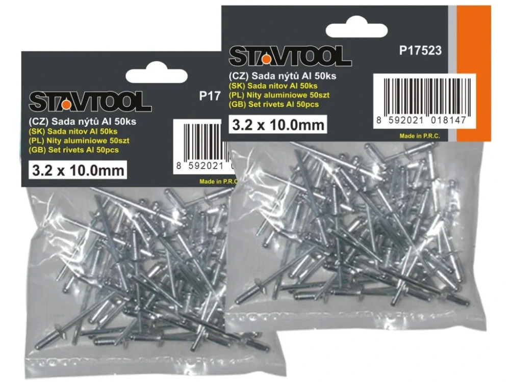 Ověřený Sada hliníkových nýtů 3.2 x 10 mm 50 ks