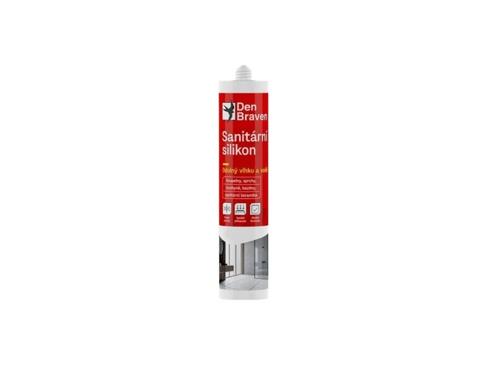 Sanitární silikon 280 ml bílý Den Braven Sezónní Sleva