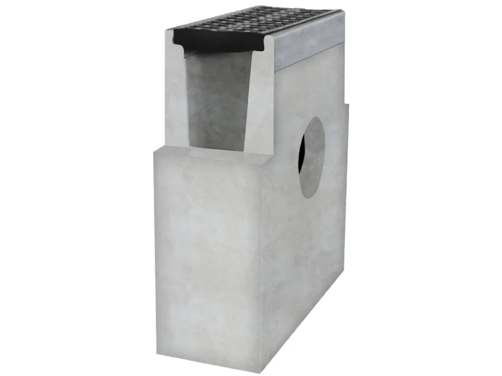 Sběrná betonová vpusť BIELBET B125 s litinovou mříží 333 x 145 x 450 mm 160 mm Top Prodej