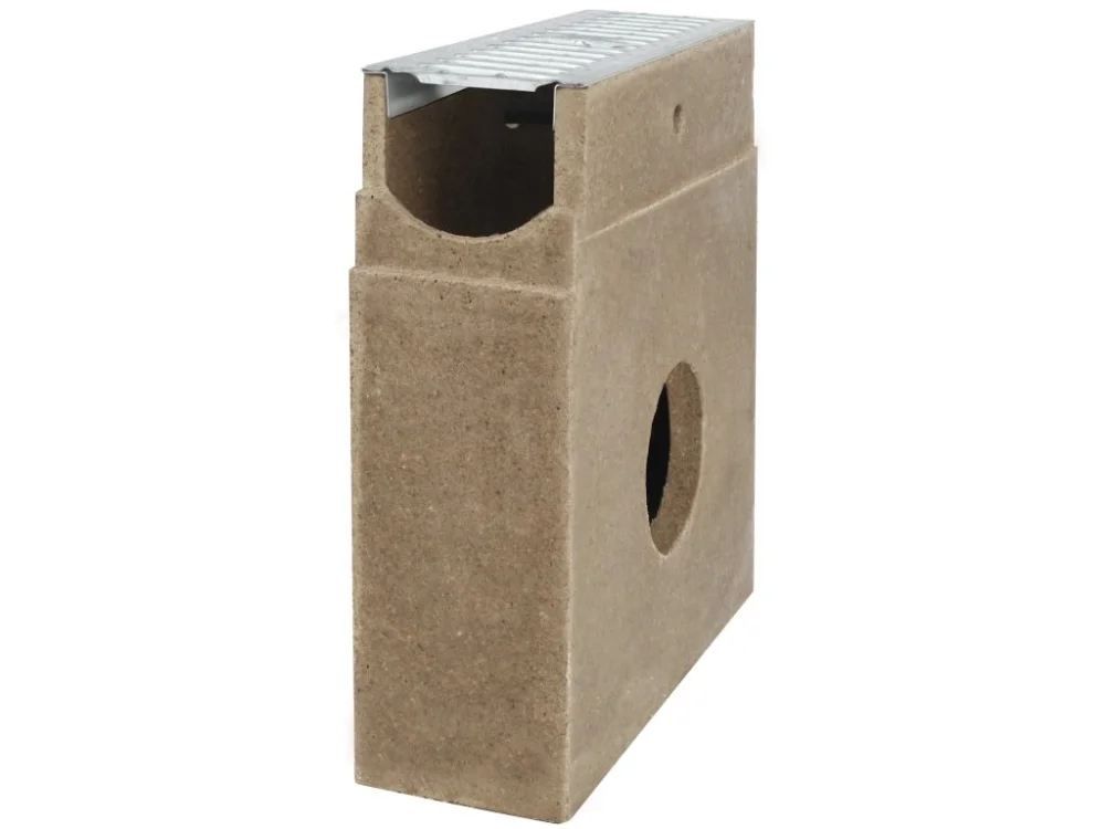 Sběrná polymerbetonová vpusť BIELBET A15 s pozinkovanou mříží 333 x 125 x 400 mm 100 mm Výhodná Nabídka