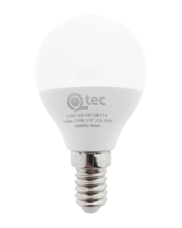 LED žárovka Qtec 5W P45 E14 2700K Nízká Cena