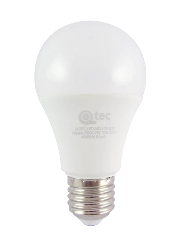 LED žárovka Qtec 11W A60 E27 teplá bílá Cenová Bomba