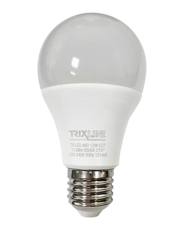 LED žárovka 12W 1128lm E27 A60 studená bílá Trixline Rychlé Dodání