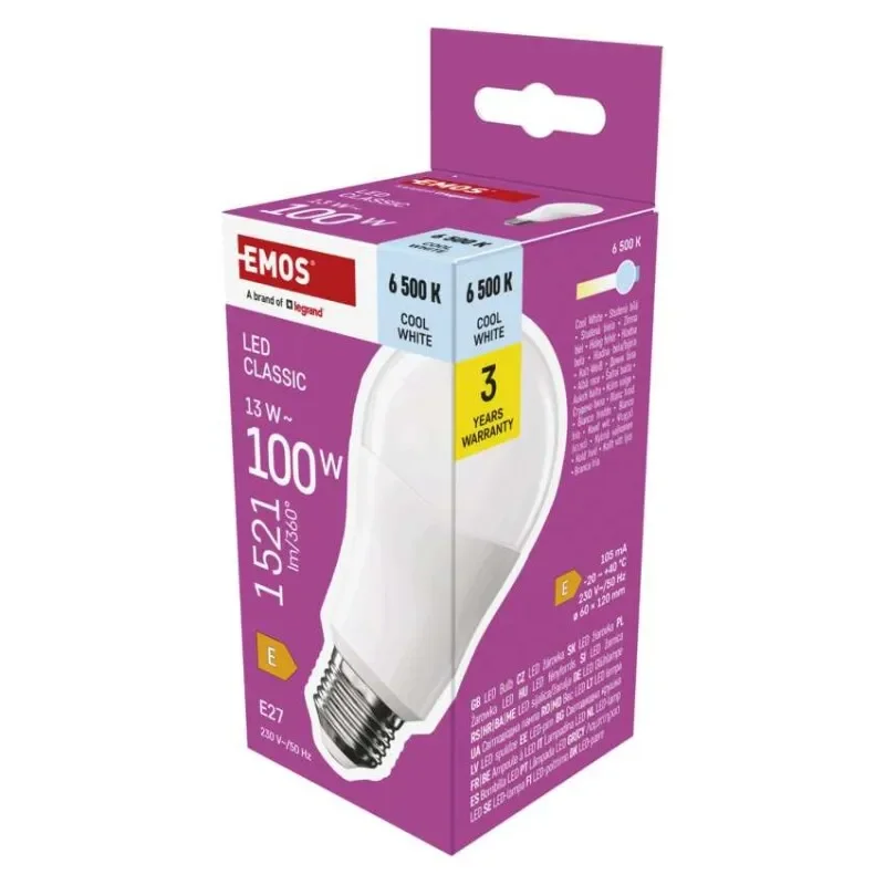 Originální LED žárovka Classic A60 / E27 / 13 W (100 W) / 1521 lm / studená bílá