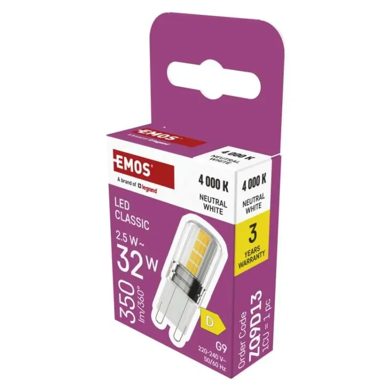 LED žárovka Classic JC / G9 / 2,5 W (32 W) / 350 lm / neutrální bílá Výhodná Nabídka
