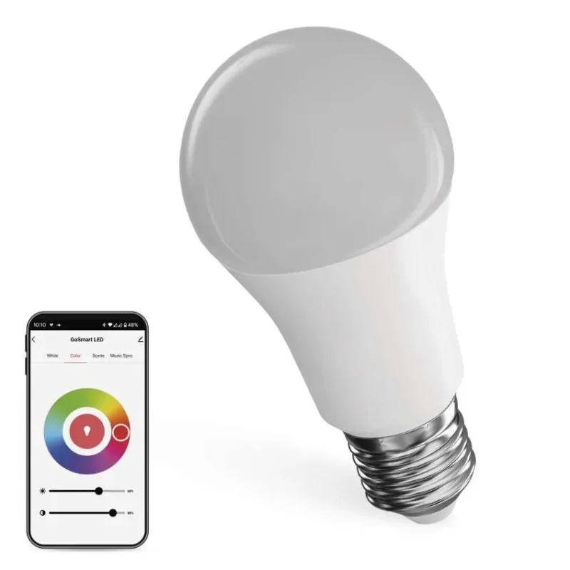 Chytrá LED žárovka GoSmart A60 / E27 / 11 W (75 W) / 1 050 lm / RGB / stmívatelná / Zigbee Akční Cena