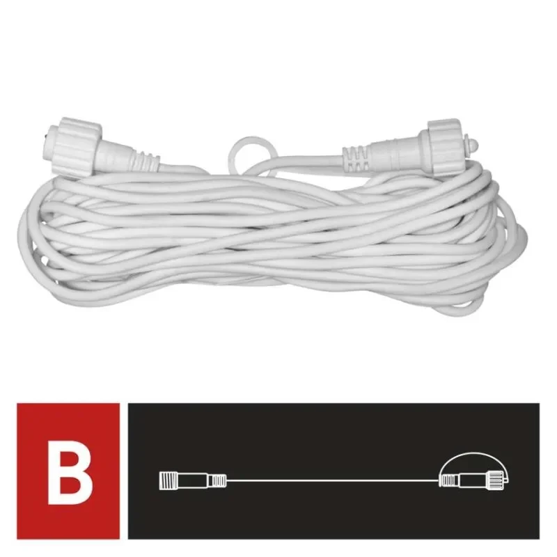 Prodlužovací kabel pro spojovací řetězy Profi bílý, 10 m, venkovní i vnitřní Pouze Dnes