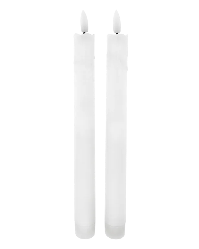 Značkový Dlouhé LED svíce - bílé, 2ks HOME DECOR HD-114