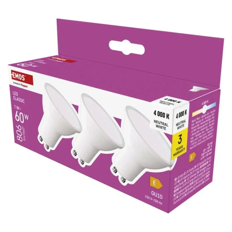 Ihned K Objednání LED žárovka Classic MR16 / GU10 / 7 W(60 W) / 806 lm / neutrální bílá
