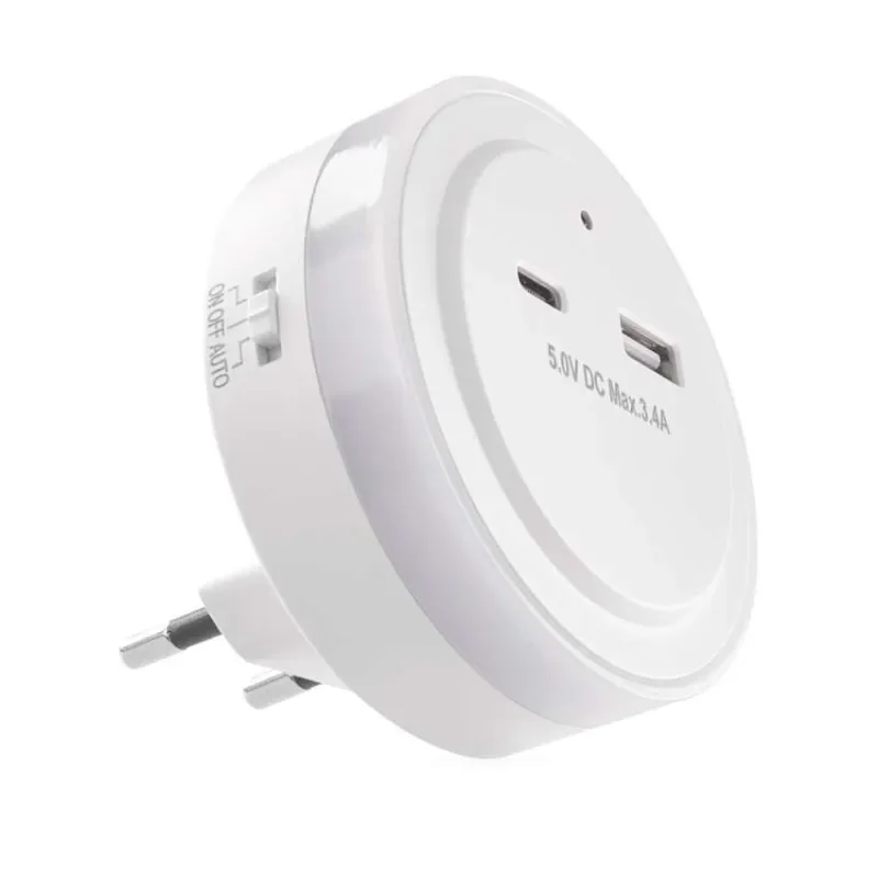 Koupit Online LED noční světlo P3323 s fotosenzorem do zásuvky