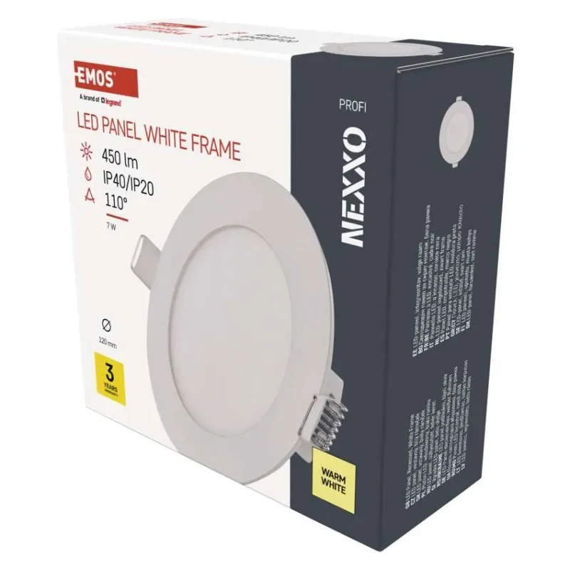LED vestavné svítidlo NEXXO, kruhové, bílé, 7W, teplá bílá Sleva