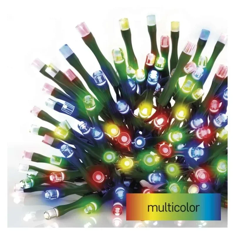 LED vánoční řetěz, 4 m, venkovní i vnitřní, multicolor, programy, časovač Akce
