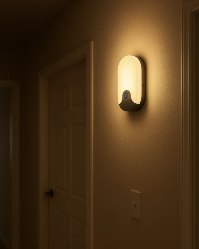 Q-181AD LED 18W/1440lm/4000K nástěnné, senzorové, oválné světlo - šedé QTEC Nejprodávanější