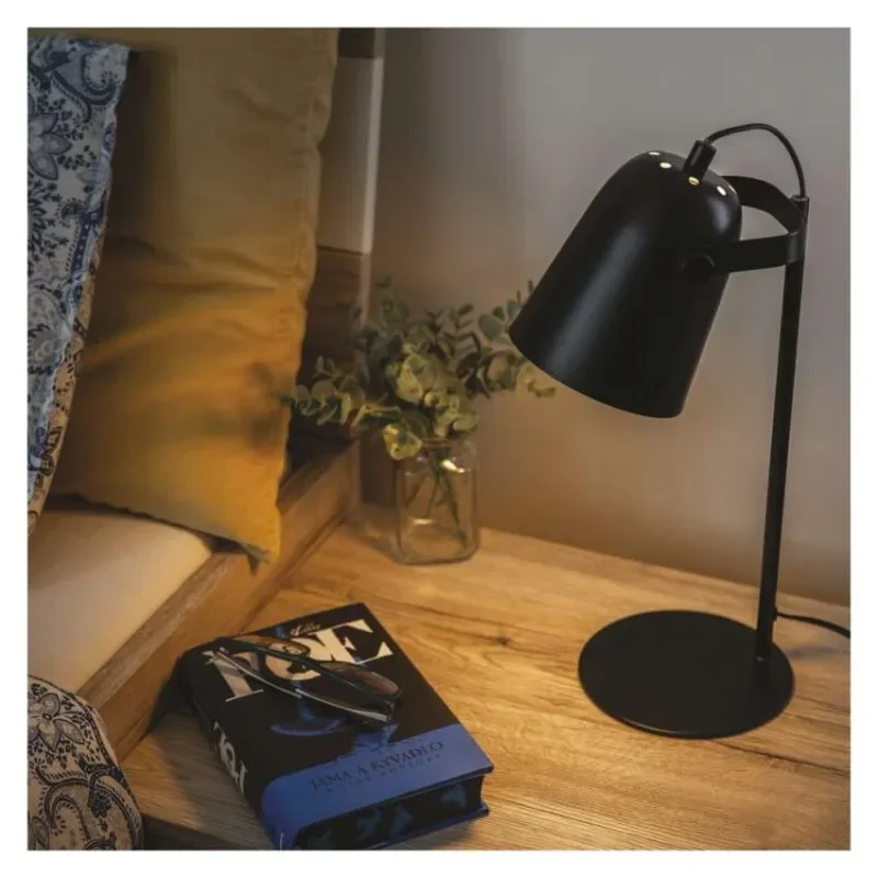 Stolní lampa NINA na žárovku E27, černá Vrácení Zdarma