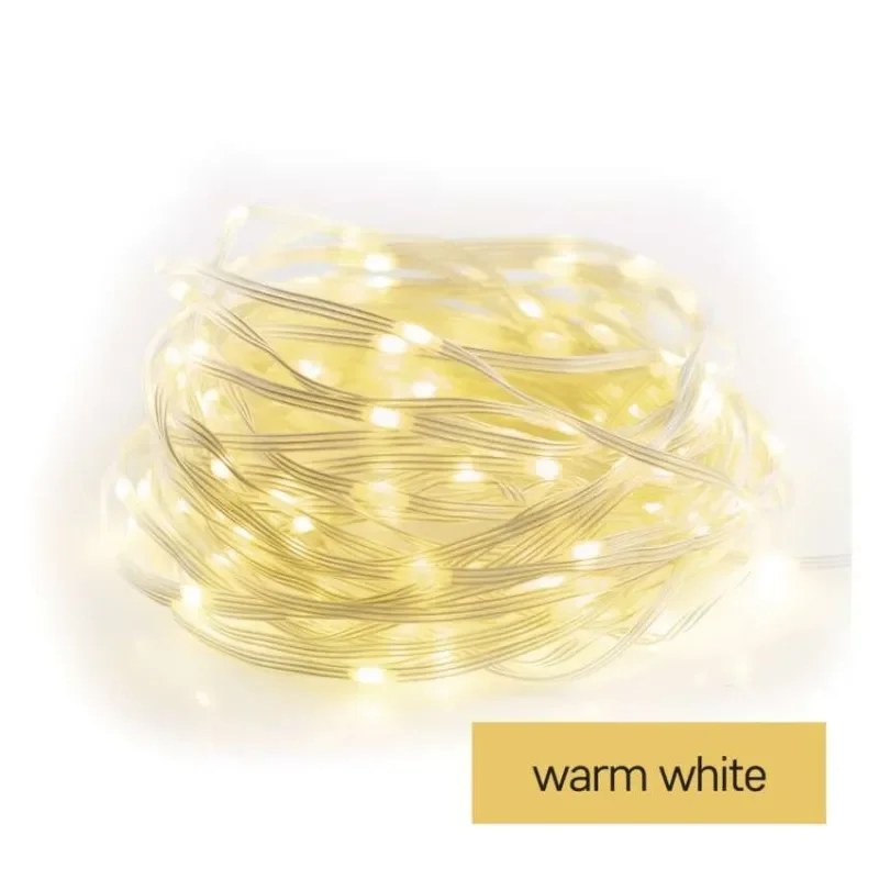 Must-Have LED vánoční nano řetěz, 16 m, venkovní i vnitřní, teplá bílá, časovač