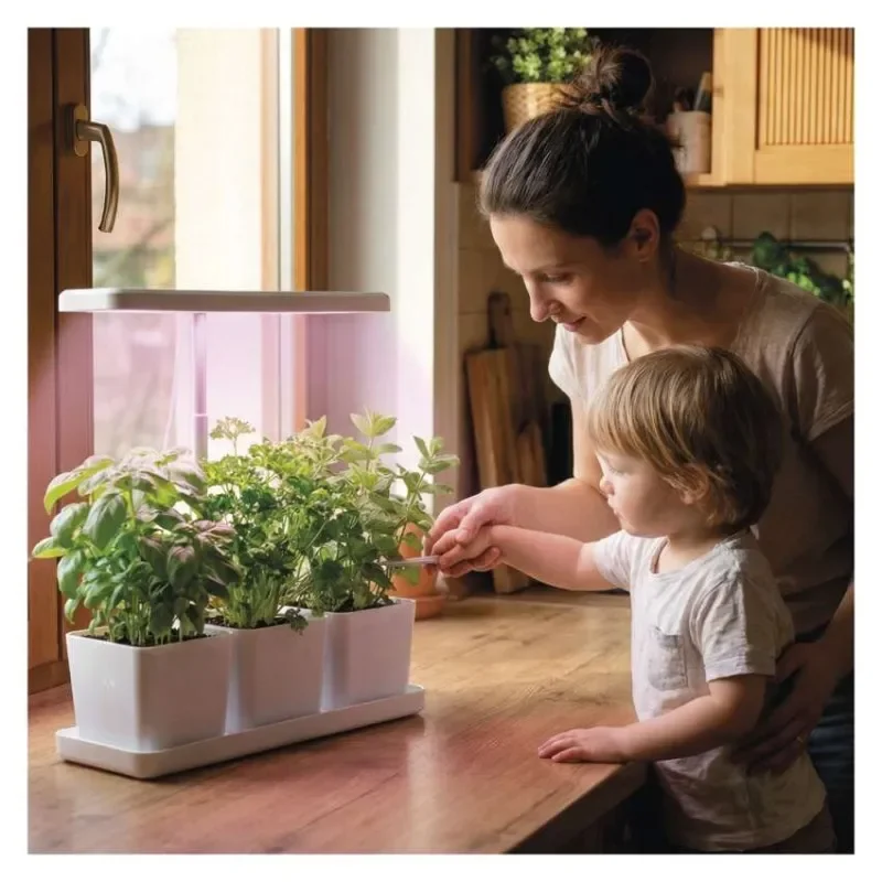 LED GROW pěstební lampa 7 W, časovač, stmívatelná, bílá Jen Po Omezenou Doba