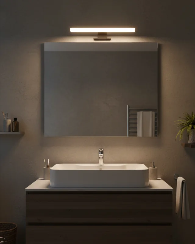 Q-308B LED 8W/680lm/4000K zrcadlové světlo 30cm - černé QTEC Vrácení Zdarma