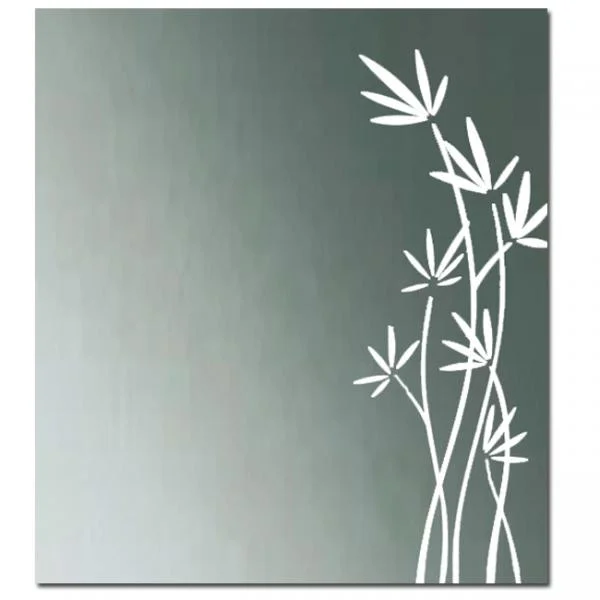 Zrcadlo koupelnové 40 x 60 cm flora na nalepení Aktuální