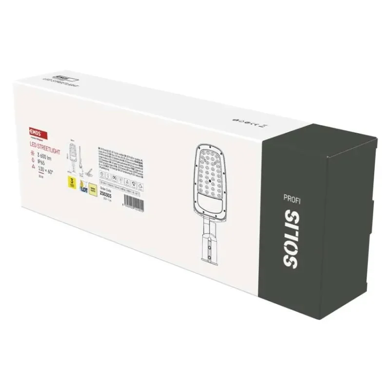 Expresní Doručení LED veřejné svítidlo SOLIS 30W, 3600 lm, teplá bílá