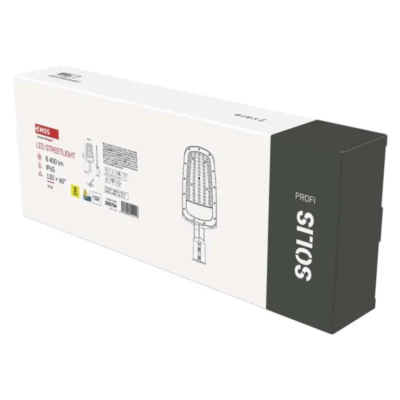LED veřejné svítidlo SOLIS 70W, 8400 lm, neutrální bílá Dokud Zásoby Vydrží