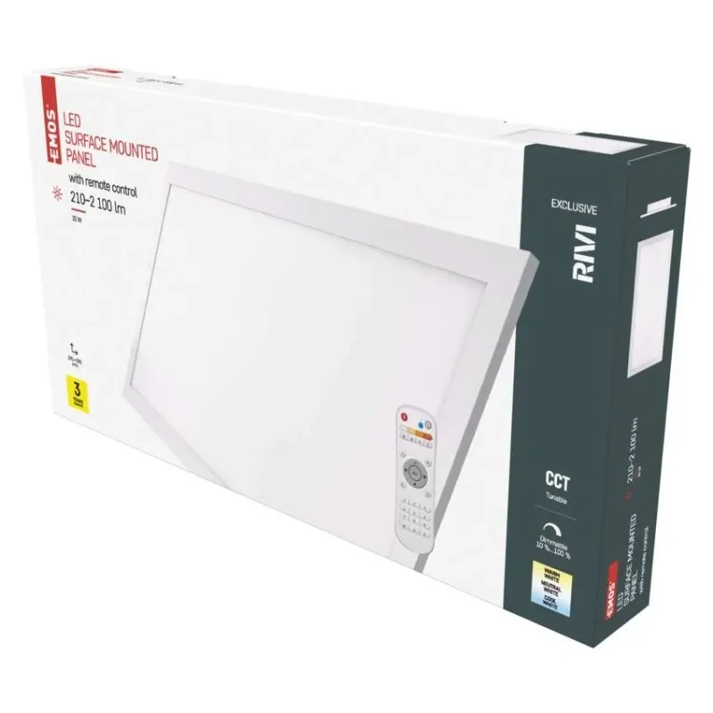 Odeslání Ihned LED přisazené svítidlo RIVI, obdélníkové 25W, stmív. se změnou CCT